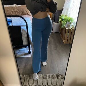 Halara Sky Blue High Waisted Flare Yoga Pants — Women’s L